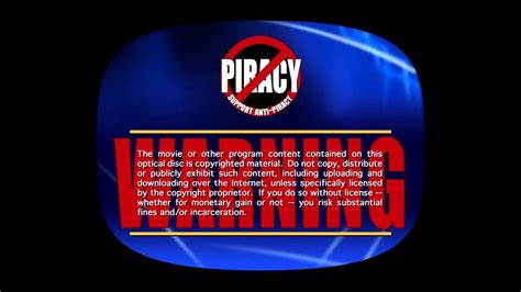Piracy Warning Youtube