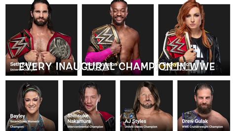 Every Inaugural Champion In Wwe Current Champions Only Youtube