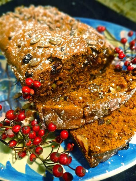 Scrumpdillyicious Spiced Pumpkin Bread With Nuts Raisins And Seeds