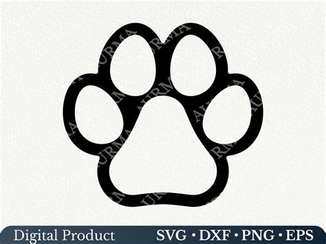 Paw Print Heart Svg File For Cricut Or Silhouette Animal Lover Svg