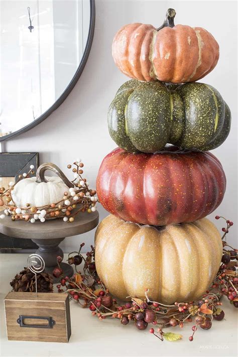 How to Make a Stacked Pumpkin Topiary the Easy Way!