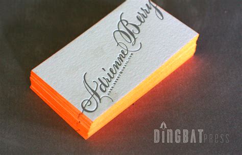 This card option is great if you want a colored edge business card that is thicker than everybody else's card. Colorful Edge Painting