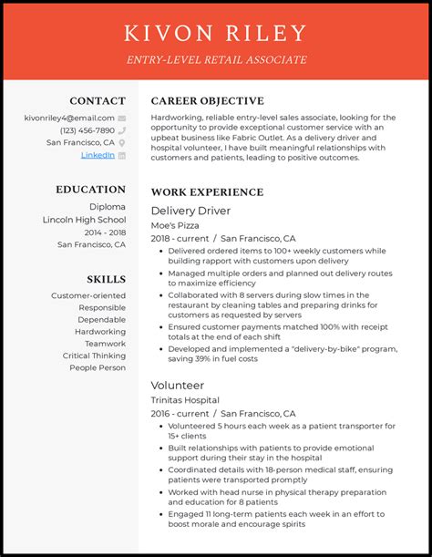 Retail Resume Examples Built For