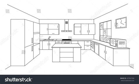 Kitchen Design Drawing At Explore Collection Of