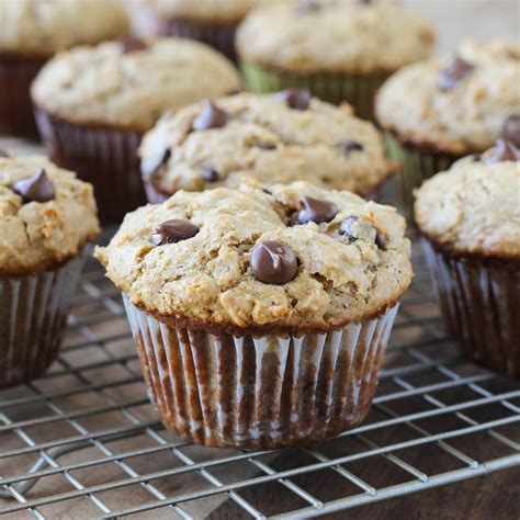 Healthy Peanut Butter Chocolate Chip Muffins
