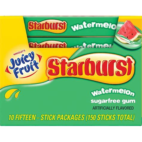 Juicy Fruit Watermelon Starburst Gum Chewing Gum Market Basket