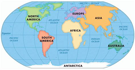 Mapamundi De Continentes Y Paises Con Nombres Mapamundis Para