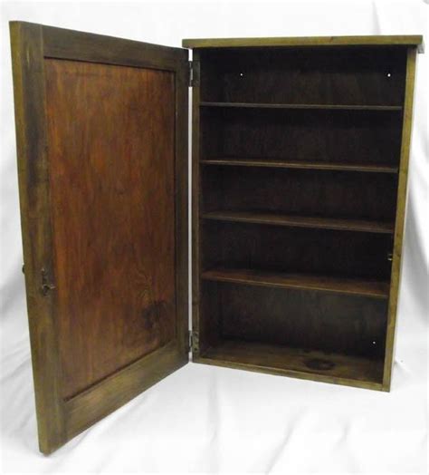 Antique french country medicine cabinet wood cupboard furniture pharmacy hanging. Antique Wood Medicine Cabinet