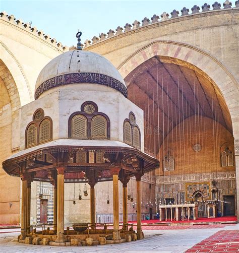 Visite Sultan Hassan Mosque Madrasa Le Caire Egypte Image Stock