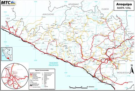 Lidia Union Mapa Vial De La Region De Arequipa