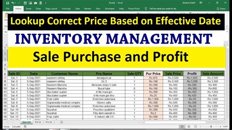 How To Make Stock Salepurchase Or Profit And Loss Sheet In Excel Youtube