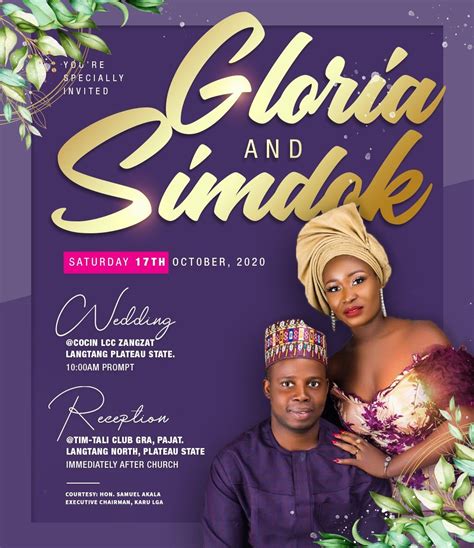 Gloria And Simdok Wedding Banner Design Event Poster Design