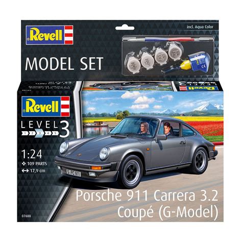 Maqueta Set Porsche Carrera Coup G Model Con Accesorios