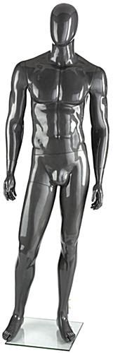 Silver Male Mannequin Fully Formed Hands