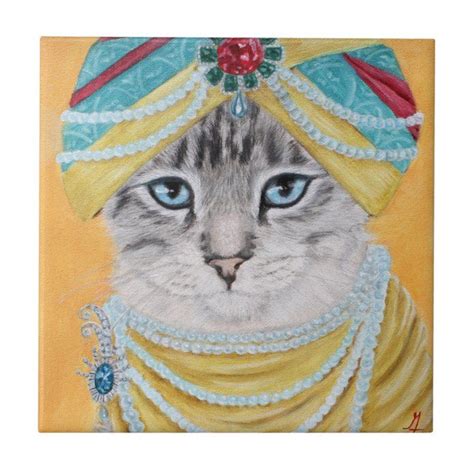 Maharaja Gaudi Ceramic Tile Zazzle Ceramic Tiles Pet Breeds Cool Cats