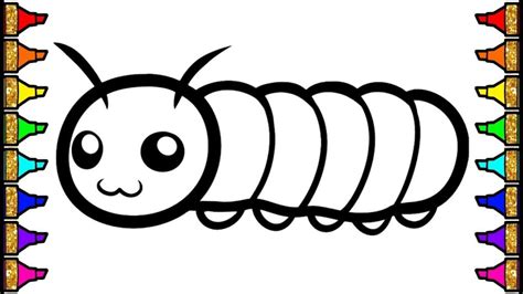 Cute Animal Coloring Pages How To Draw Cute Worm And