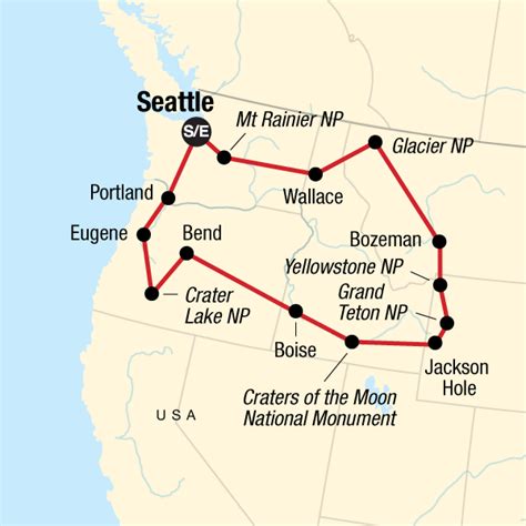 Itinerary National Parks Of The Northwest Us In United States