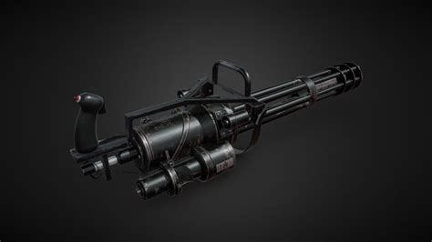 M134 Handheld Minigun Download Free 3d Model By Alexander