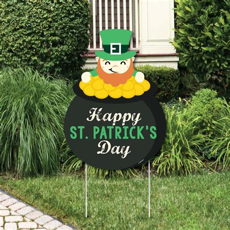 St Patricks Day Yard Sign Decoration Includes Happy St Patricks Day
