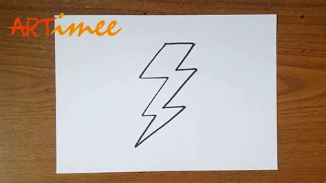 Easy Drawing A Lightning Bolt Youtube