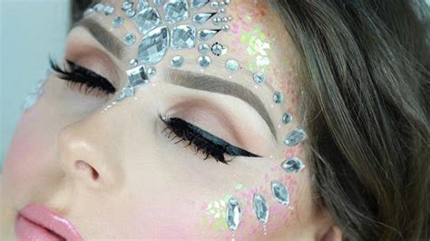 Glitter And Face Jewels Festival Makeup Tutorial Alice Jackson Youtube
