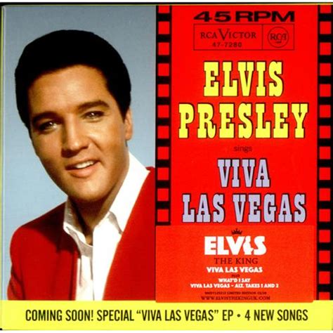 Elvis Presley Viva Las Vegas Uk 5 Cd Single 88697125212 Viva Las Vegas