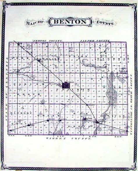 Map Of Benton County Indiana Art Source International