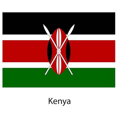 Premium Vector Flag Of The Country Kenya Vector Illustration