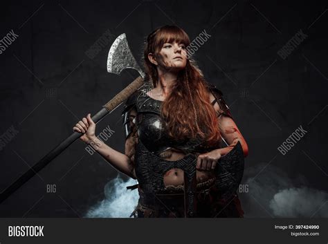 Barbaric Female Viking Image Photo Free Trial Bigstock