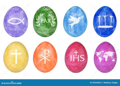 Easter Eggs With Christian Symbols Stock Photography Image 29344832