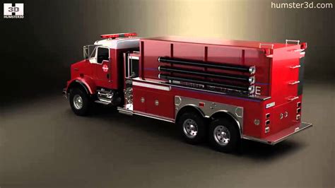 Kenworth T800 Fire Truck 3 Axle 2005 By 3d Model Store