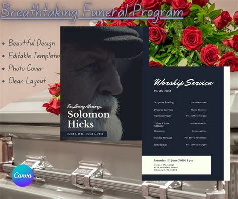 Breathtaking Funeral Program In Memory Of Death Funeral Funeral