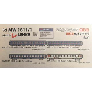 Nightjet ist der neue markenname der öbb für ihre nachtzüge – dazu kommen die nachtzugverbindungen, die die öbb von der deutschen bahn ag übernommen hat. LS Models MW1811/1 -- Spur H0 ÖBB/SBB Personenzug ...
