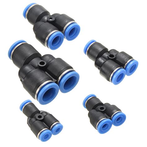 10pcs Y Union Connectors 14 Pneumatic Push Connector Fitting For Air