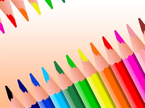 Coloured Pencils For Education Backgrounds Educational Templates