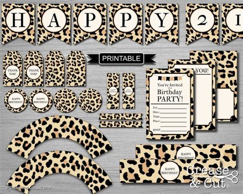 Diy Leopard Print Cheetah Print Birthday Party Decorations Etsy In