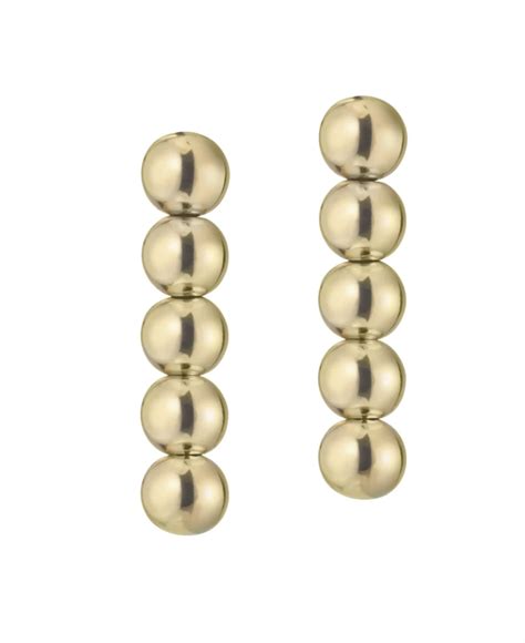 Gold Ball Drop Earrings Saffron Jewelry