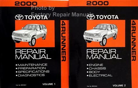 2000 Toyota 4runner Factory Service Manual Set Original Shop Repair