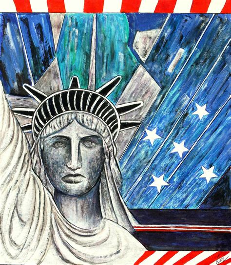 The Statue Of Liberty Painting By Jackie Nourigat Pixels