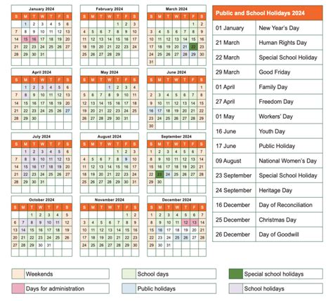 South Africa School Calendar 2023 2024