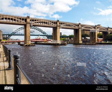 The High Level Road And Rail Bridge Over The River Tyne With The Tyne