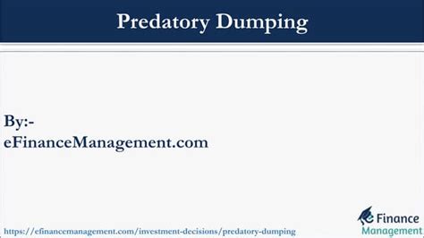 Predatory Dumping Ppt