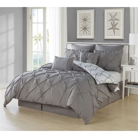 Shop wayfair for all the best grey king bedroom sets. Esy Reversible 8 Piece King Comforter Set in Grey ...