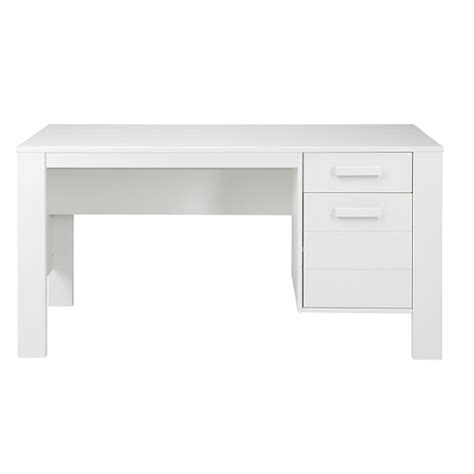 Miami Computer Desk Rotating In White Gloss With Shelving Unit