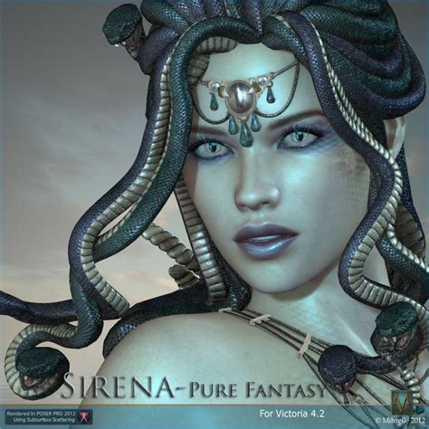 Mrl Sirena Pure Fantasy 3d Figure Assets Mihrelle Medusa Tattoo Medusa Art Halloween