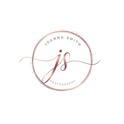 Premade Logo Photography Logo Circle Rose Gold Logo Etsy Logotipo