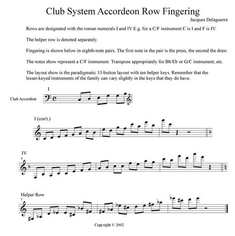 Musicians Guide To The Club System Button Accordion Layout Button