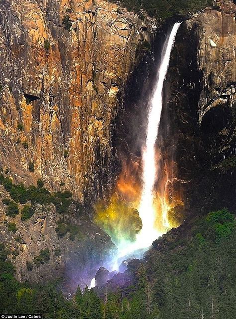 Rainbow Waterfall Yosemite National Park Waterfall Rainbow
