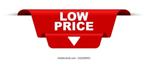 Red Vector Banner Low Price Stock Vector Royalty Free 1121520311