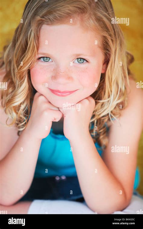 Portrait Of A Young Girl Stock Photo Alamy